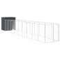 vidaXL Caseta perros con corral acero galvanizado gris 165x1067x181 cm vidaXL Caseta perros con corral acero galvanizado gris 165x1067x181 cm