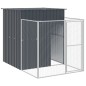 vidaXL Caseta perros con corral acero galvanizado gris 165x1067x181 cm vidaXL Caseta perros con corral acero galvanizado gris 165x1067x181 cm