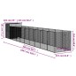 vidaXL Caseta perros con corral acero galvanizado gris 165x1067x181 cm vidaXL Caseta perros con corral acero galvanizado gris 165x1067x181 cm