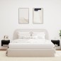 vidaXL Mesitas de noche de pared con luces LED 2 unidades negro