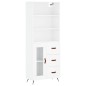 vidaXL Aparador alto madera contrachapada blanco brillo 69,5x34x180 cm vidaXL Aparador alto madera contrachapada blanco brillo 69,5x34x180 cm