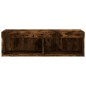 vidaXL Mueble para TV con luces LED roble ahumado 100x30x30 cm vidaXL Mueble para TV con luces LED roble ahumado 100x30x30 cm