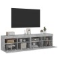 vidaXL Muebles TV de pared luces LED 2 uds gris hormigón 80x30x40 cm vidaXL Muebles TV de pared luces LED 2 uds gris hormigón 80x30x40 cm