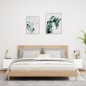 vidaXL Muebles de TV de pared con luces LED 2 uds blanco 30,5x35x30 cm
