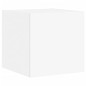 vidaXL Muebles de TV de pared con luces LED 2 uds blanco 30,5x35x30 cm