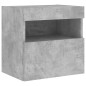vidaXL Mueble de TV de pared con luces LED gris hormigón 40x30x40 cm