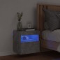 vidaXL Mueble de TV de pared con luces LED gris hormigón 40x30x40 cm