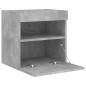 vidaXL Mueble de TV de pared con luces LED gris hormigón 40x30x40 cm