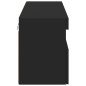 vidaXL Mueble de TV de pared con luces LED negro 100x30x40 cm