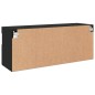 vidaXL Mueble de TV de pared con luces LED negro 100x30x40 cm