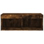 vidaXL Mueble para TV con luces LED roble ahumado 80x30x30 cm
