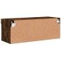 vidaXL Mueble para TV con luces LED roble ahumado 80x30x30 cm
