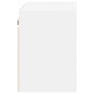 vidaXL Mesita de noche de pared con luces LED blanco
