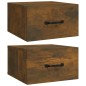 vidaXL Mesitas de noche de pared 2 uds roble ahumado 35x35x20 cm vidaXL Mesitas de noche de pared 2 uds roble ahumado 35x35x20 cm