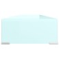vidaXL Mueble TV/Elevador de monitor cristal verde 120x30x13 cm