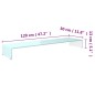 vidaXL Mueble TV/Elevador de monitor cristal verde 120x30x13 cm