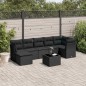 vidaXL Set de sofás de jardín 8 piezas y cojines ratán sintético negro vidaXL Set de sofás de jardín 8 piezas y cojines ratán sintético negro