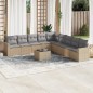 vidaXL Juego de sofás jardín con cojines beige 10 pzas ratán sintético vidaXL Juego de sofás jardín con cojines beige 10 pzas ratán sintético
