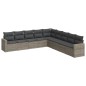vidaXL Set de muebles de jardín 9 pzas y cojines ratán sintético gris vidaXL Set de muebles de jardín 9 pzas y cojines ratán sintético gris