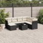 vidaXL Set de sofás de jardín 8 piezas y cojines ratán sintético negro vidaXL Set de sofás de jardín 8 piezas y cojines ratán sintético negro