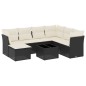 vidaXL Set de sofás de jardín 8 piezas y cojines ratán sintético negro vidaXL Set de sofás de jardín 8 piezas y cojines ratán sintético negro