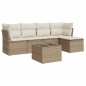 vidaXL Juego de sofás jardín con cojines 6 pzas ratán sintético beige vidaXL Juego de sofás jardín con cojines 6 pzas ratán sintético beige