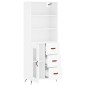 vidaXL Aparador alto madera contrachapada blanco brillo 69,5x34x180 cm vidaXL Aparador alto madera contrachapada blanco brillo 69,5x34x180 cm