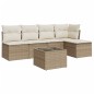 vidaXL Juego de sofás jardín con cojines 6 pzas ratán sintético beige vidaXL Juego de sofás jardín con cojines 6 pzas ratán sintético beige