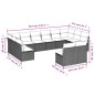 vidaXL Set de sofás de jardín 8 piezas y cojines ratán sintético negro vidaXL Set de sofás de jardín 8 piezas y cojines ratán sintético negro
