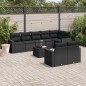 vidaXL Set de sofás de jardín 8 piezas y cojines ratán sintético negro vidaXL Set de sofás de jardín 8 piezas y cojines ratán sintético negro