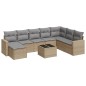 vidaXL Set de sofás de jardín 9 pzas con cojines ratán sintético beige vidaXL Set de sofás de jardín 9 pzas con cojines ratán sintético beige