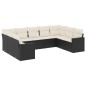 vidaXL Set de sofás de jardín 8 piezas y cojines ratán sintético negro vidaXL Set de sofás de jardín 8 piezas y cojines ratán sintético negro