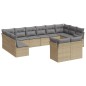 vidaXL Set de sofás de jardín 12 pzas y cojines ratán sintético marrón vidaXL Set de sofás de jardín 12 pzas y cojines ratán sintético marrón
