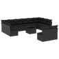 vidaXL Set de sofás de jardín y cojines 13 pzas ratán sintético negro vidaXL Set de sofás de jardín y cojines 13 pzas ratán sintético negro