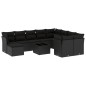 vidaXL Set de sofás de jardín 11 pzas y cojines ratán sintético negro vidaXL Set de sofás de jardín 11 pzas y cojines ratán sintético negro