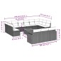vidaXL Set sofás de jardín 14 pzas con cojines ratán sintético negro vidaXL Set sofás de jardín 14 pzas con cojines ratán sintético negro