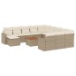 vidaXL Set sofás de jardín con cojines 13 pzas ratán sintético beige vidaXL Set sofás de jardín con cojines 13 pzas ratán sintético beige