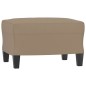 vidaXL Sofá 3 plazas y taburete cuero sintético color capuchino 180 cm vidaXL Sofá 3 plazas y taburete cuero sintético color capuchino 180 cm