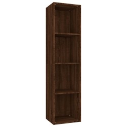 vidaXL Estantería/mueble TV contrachapada marrón roble 36x30x143 cm