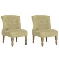 vidaXL Sillas de estilo francés 2 unidades tela verde vidaXL Sillas de estilo francés 2 unidades tela verde