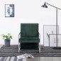 vidaXL Sillón con patas cromadas terciopelo verde oscuro vidaXL Sillón con patas cromadas terciopelo verde oscuro