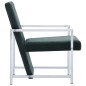 vidaXL Sillón con patas cromadas terciopelo verde oscuro vidaXL Sillón con patas cromadas terciopelo verde oscuro