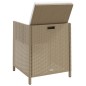 vidaXL Sillas de jardín con cojines 4 unidades ratán sintético beige vidaXL Sillas de jardín con cojines 4 unidades ratán sintético beige