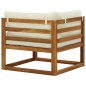 vidaXL Sofás modulares de esquina con cojines 2 uds madera de acacia vidaXL Sofás modulares de esquina con cojines 2 uds madera de acacia