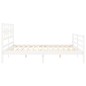 vidaXL Estructura de cama con cabecero madera maciza blanco 200x200 cm vidaXL Estructura de cama con cabecero madera maciza blanco 200x200 cm