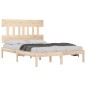 vidaXL Estructura de cama madera maciza 120x190 cm
