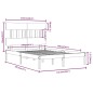 vidaXL Estructura de cama madera maciza 120x190 cm