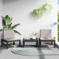 vidaXL Juego muebles de jardín 3 piezas y cojines PP gris antracita vidaXL Juego muebles de jardín 3 piezas y cojines PP gris antracita