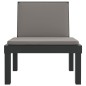 vidaXL Juego muebles de jardín 3 piezas y cojines PP gris antracita vidaXL Juego muebles de jardín 3 piezas y cojines PP gris antracita