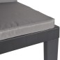 vidaXL Juego muebles de jardín 3 piezas y cojines PP gris antracita vidaXL Juego muebles de jardín 3 piezas y cojines PP gris antracita